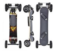 Skateboard elettrico fuoristrada, autonomia 20-31 miglia, velocità 27 MPH, tavola in acero e fibra di vetro, capacità fino a 350 libbre