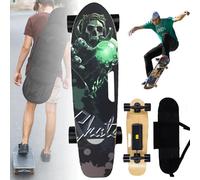 Skateboard Elettrico Per Tutti I Terreni, Skateboard Carver Portatile Con Zaino, Autonomia Massima Di 8km, Skateboard Cruiser Completi Per Adulti, Adolescenti, Principianti, Ragazzi E Ragazze H