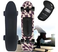 Skateboard elettrico professionale per adolescenti e adulti, motore senza spazzole da 24 km/h, portata 25 km, ricarica rapida 2 ore, ruote per tutti i terreni, capacità 150 kg, telecomando a 4