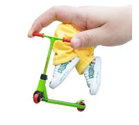 Skateboard Giocattolo Con Le Dita - Il Set Di Giocattoli Con Le Dita Include Scarpe Con Pantaloni Con Dita E Scooter | Monopattino E Pantaloni In Lega, Ruote Sostitutive Per Dita E Strumenti Per Il Mo