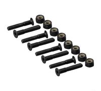 Skateboard Hardware Set 16Pcs M5 Screws Nuts(Black M5×25mm) | 16-piece hardware set, M5 thread size, fits most trucks, black or gold finish, essential replacement