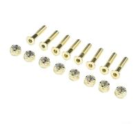 Skateboard Hardware Set 16Pcs M5 Screws Nuts(Gold M5×25mm) | 16-piece hardware set, M5 thread size, fits most trucks, black or gold finish, essential replacement
