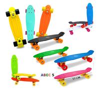 Skateboard in Plastica Skate Bambini Antiscivolo Abec 5 Portata 50 kg 57 cm