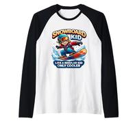 Skateboard Kid Like A Normal Kid Only Cooler - Pattino Divertente Maglia con Maniche Raglan