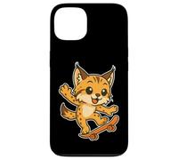 Skateboard Lynx Cat, cartone animato retrò Custodia per iPhone 13