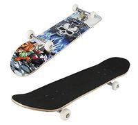 Skateboard professionale in acero, skateboards, skateboard completo per principianti, skateboard completo per bambini, adulti, adolescenti, ragazzi e ragazze (Squeletri)