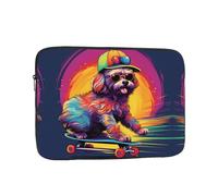 Skateboard Puppy - Custodia per computer portatile da 17", sottile e portatile, adatta per ufficio, viaggi e pendolari