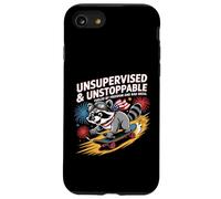 Skateboard Raccoon senza supervisione Chaos Freedom Funny Art Custodia per iPhone SE (2020) / 7 / 8
