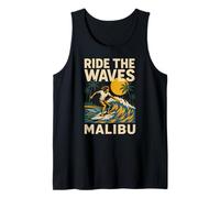Skateboard retrò da Uomo Malibu Ride The Waves Canotta