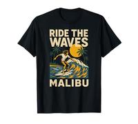 Skateboard retrò da Uomo Malibu Ride The Waves Maglietta