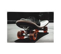 Skateboard ruota Banner Party Decor Sfondo Bandiera Festa di compleanno Fotografia Sfondo Decorazione Banner e segni Decorazione della parete Banner Parti Forniture Bomboniere 180 x 119 cm