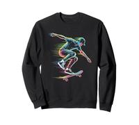 Skateboard Skater Motion Blur Flash Skate Streetwear Felpa
