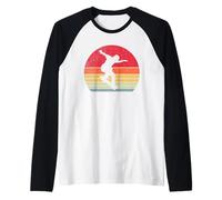 Skateboard, Skater Vibe Look nello Skate Park Maglia con Maniche Raglan