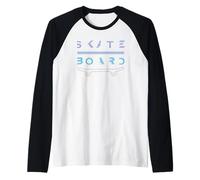 Skateboard, Skater Vibe Look nello Skate Park Maglia con Maniche Raglan