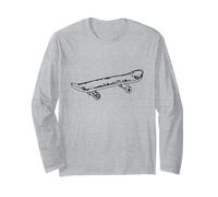 Skateboard Sketch Retro Skateboarding Skateboarder Maglia a Manica