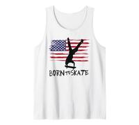 Skateboard USA Bandiera Sport Patriot Trick Equilibrio Canotta