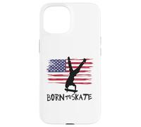 skateboard USA bandiera sport patriot trick equilibrio Custodia per iPhone 15