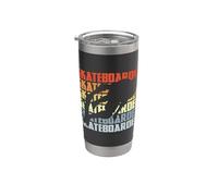 Skateboarder Look vintage Skateboarding Bicchiere termico in acciaio inox doppia parete
