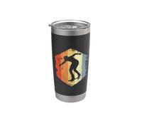 Skateboarder Look vintage Skateboarding Bicchiere termico in acciaio inox doppia parete