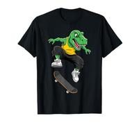 Skateboarding Trex Dinosauro Skater Cool Animal Maglietta