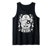 Skater Bear Graphic SK8R Punk Bear Skull Skate Culture Bold Canotta