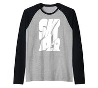 Skater Bold Street Style Skateboard Maglia con Maniche Raglan