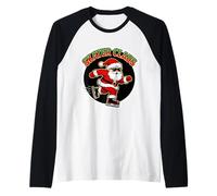Skater Claus - Occhiali da Sole con Babbo Natale Maglia con Maniche Raglan