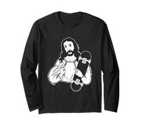 Skater Gesù Cristo Punk Skateboard Skateboard Maglia a Manica