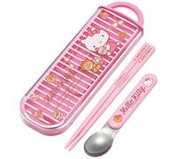 Skater Sanrio CCA1AG-A Hello Kitty Chopsticks And Spoon Set, Antibatterial, Made in Japan
