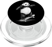Skater Skateboarder Panda Bear Funny Animal Skateboarding PopSockets PopGrip per MagSafe