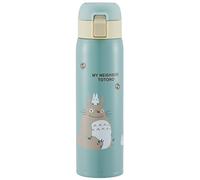 Skater STOT5-A - Borraccia in acciaio inox con ritenzione di calore e freddo, 480 ml, apertura one-touch, My Neighbor Totoro, Ghibli