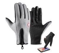 Skatesfor Gloves-Sakesfor Ultimate Waterproof & Windproof Thermal Non-Slip Gloves,Touch Screen Sports loves for Winter Cycling, Sports (Gray,S)