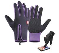 Skatesfor Gloves-Sakesfor Ultimate Waterproof & Windproof Thermal Non-Slip Gloves,Touch Screen Sports loves for Winter Cycling, Sports (Purple,XL)