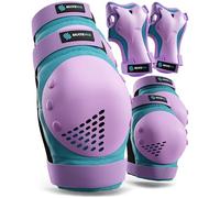 SKATEWIZ Set Protezioni Skateboard Bambini - Smash - Protezioni Roller Skate [Set di 6] - Gomitiere Roller e Ginocchiere Skating con Protezione per i Polsi per Bambino