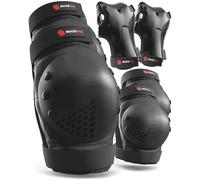 SKATEWIZ Set Protezioni Skateboard Bambini - Smash - Protezioni Roller Skate [Set di 6] - Gomitiere Roller e Ginocchiere Skating con Protezione per i Polsi per Bambino
