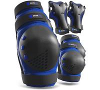 SKATEWIZ Set Protezioni Skateboard Bambini - Smash - Protezioni Roller Skate [Set di 6] - Gomitiere Roller e Ginocchiere Skating con Protezione per i Polsi per Bambino