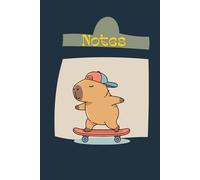 Skating Capybara Notebook - 6x9 Inch | 100 Bullet Pages with Skateboard Design on Each Page: Cool Dot Grid Journal & Skateboarding Sketchbook for ... Capybaras, Bullet Journaling, and Skate Style