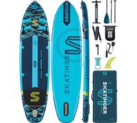 Skatinger Tavola da SUP gonfiabile super larga, 11'6 × 35", ultra stabile, per 2+1 persone/famiglia/grandi dimensioni con tracolla, zaino da 100 l, tavola da sup a tutto tondo, pinna americana