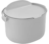 Skaza Organko Daily pattumiera per rifiuti organici 3.3L con coperchio e maniglia per la cucina | Apertura con una mano | Pattumiera in plastica riciclata post-consumo (Grigio chiaro)