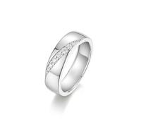 Skcess Anelli svegli della promessa dell'oro bianco 9K, monili rotondi dell'anello delle donne della moissanite, 11, Moissanite in oro bianco 9 carati, Zirconie sintetico