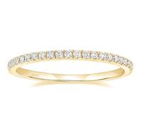 Skcess Anello da donna e ragazza, in argento Sterling 925, anello eternario, sottile, forma delicata, anello da donna, anello di fidanzamento oro, misura 53 (16,9)