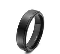 Skcess Anello dell'amicizia da uomo in ceramica spazzolata, larghezza 6-8 mm, anello dell'amicizia unisex, taglia 49-72, Ceramica, Senza zirconi