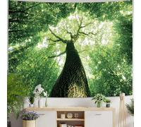 Skcess Arazzo da parete con albero e alba, colore: verde, 300 x 260 cm