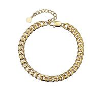 Skcess Cavigliera da donna, in acciaio inox Y2K, catena da 8 mm, perfetta per l'estate e la vita quotidiana, bracciale in oro, lunghezza 26 cm