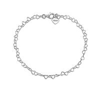 Skcess Cavigliera da donna in argento 925, stile boho, 25 cm, in argento Sterling S925, a forma di cuore, per donna, estate, spiaggia, sandali a piedi nudi, oro/argento, Argento sterling, Senza
