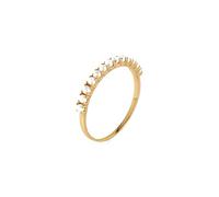 Skcess Fedi nuziali in oro giallo 9 K/14 carati, perle Eternity anello da donna, 14 (17,2), metallo prezioso, Perla