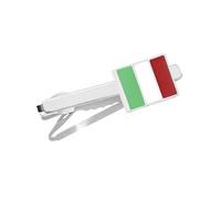 Skcess Gemelli Matrimonio Rame, Cufflinks for Men Bandiera Italia, fermacravatta, 6.4x1.5 CM, Nessuna pietra preziosa