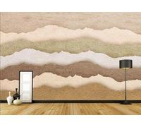 skdhlifpj Carta Da Parati Astratto 3d Tessuto Non Tessuto Fotografia Paesaggio Astratto In Stile Cinese Con Sabbia Dorata E Ciottoli 250cmx175cm Camera Da Letto Soggiorno Sfondo