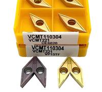SKDJFHF Inserti per tornitura in Metallo Duro Portautensil 10PCS VCMT110304 15TF Utensile for tornitura in Metallo Duro Utensile for tornitura Interna(VCMT110304 15TF)