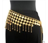 Skdvy Cintura Donna per Danza del Ventre, Hip Sciarpa Belly Dance Accessories Perline Tassel Belly Dance Cinghie for Le Donne Belly Dancing Hip Sciarpa(Yellow)